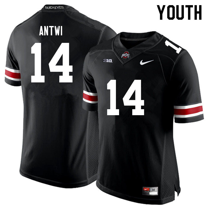 Ohio State Buckeyes Kojo Antwi Youth #14 Black Authentic Stitched College Football Jersey